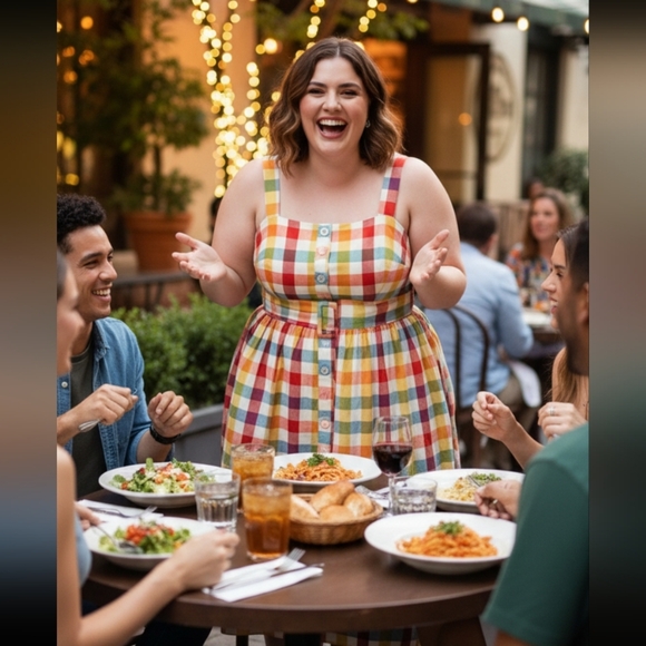 Christopher John Rogers Multicolor Plaid Dress - Picture 1 of 15